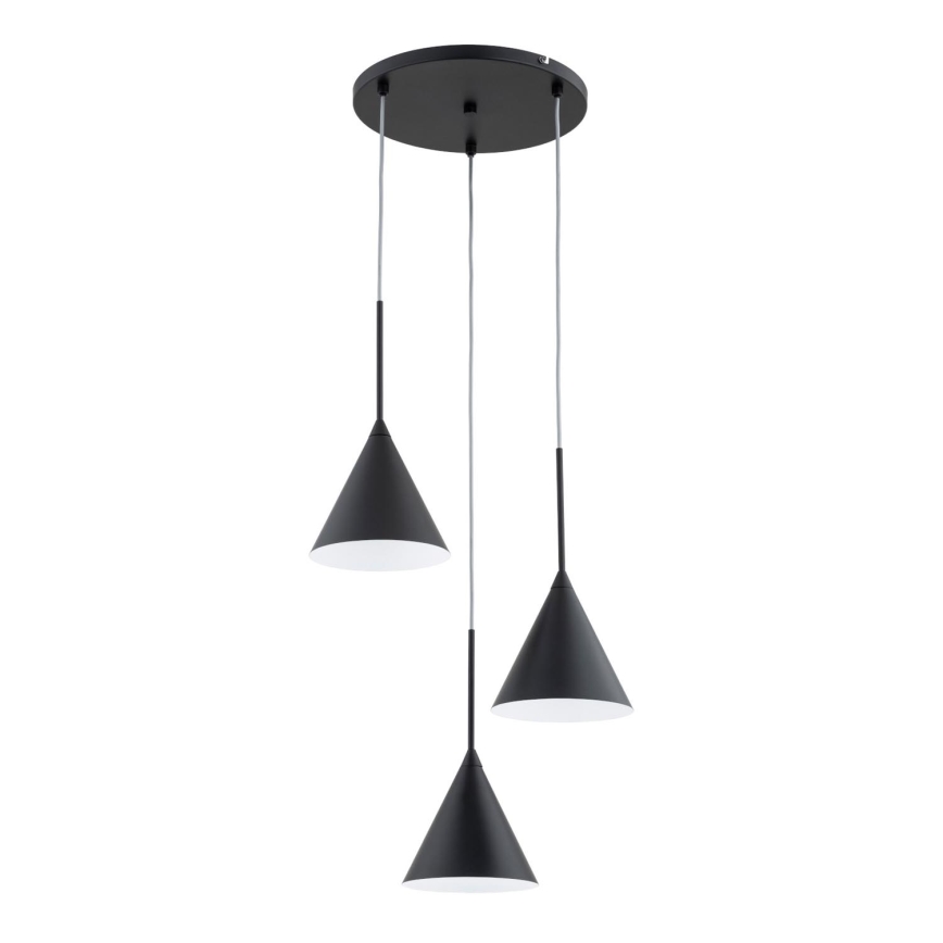 Lustr na lanku FABO 3xE14/10W/230V černá