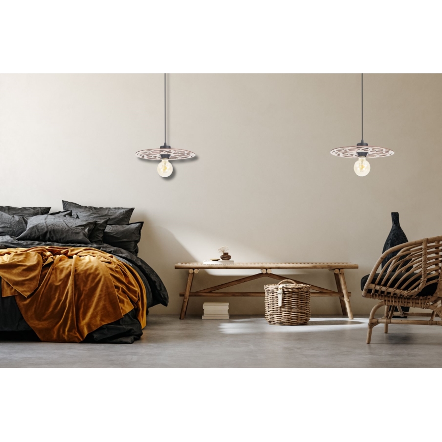 Lustr na lanku FALCO 1xE27/60W/230V pr. 30 cm béžová