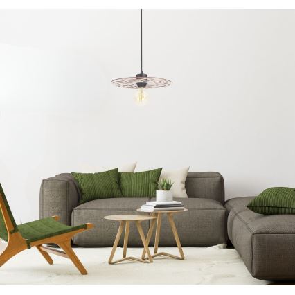 Lustr na lanku FALCO 1xE27/60W/230V pr. 30 cm béžová