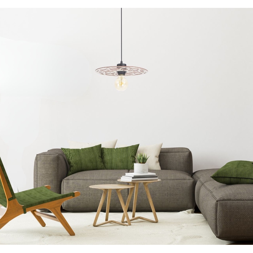 Lustr na lanku FALCO 1xE27/60W/230V pr. 30 cm béžová