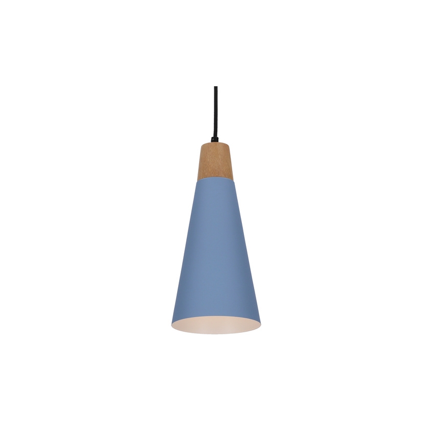 Lustr na lanku FARO 1xE27/40W/230V modrá/buk