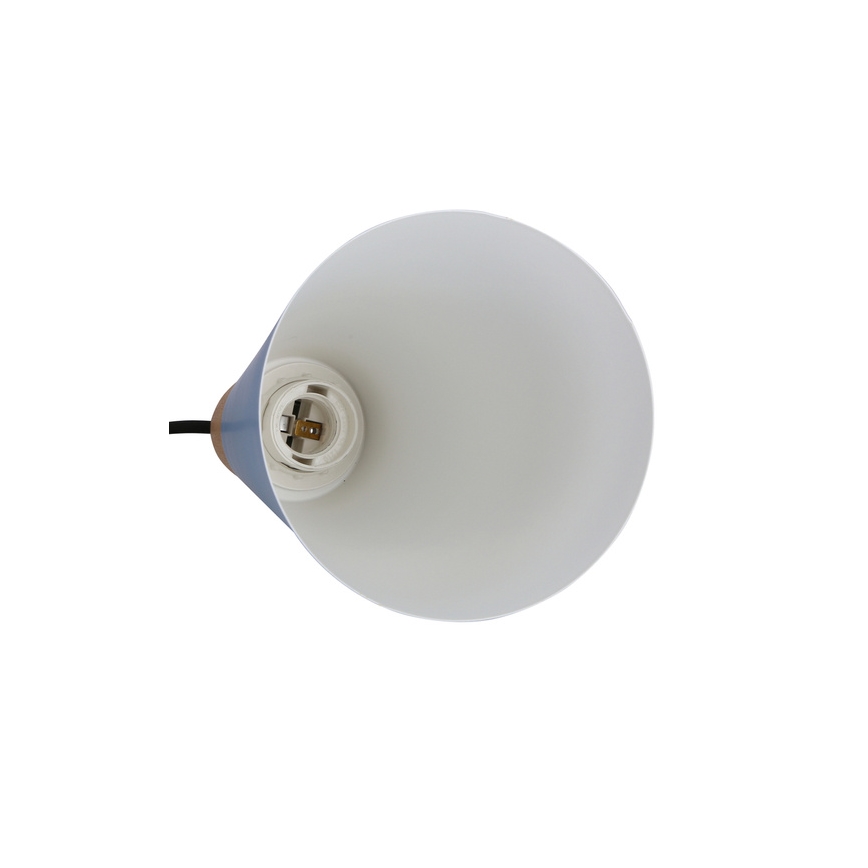 Lustr na lanku FARO 1xE27/40W/230V modrá/buk