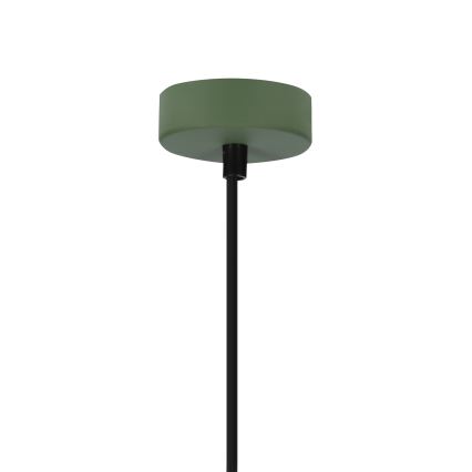 Lustr na lanku FARO 1xE27/40W/230V zelená/buk