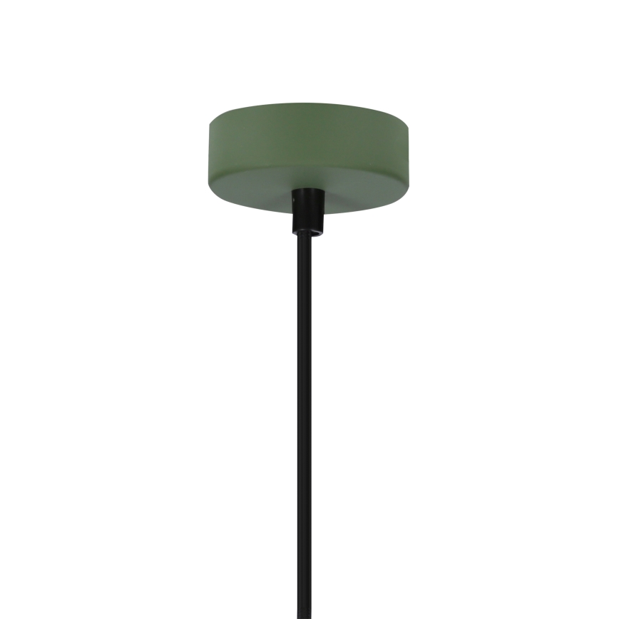 Lustr na lanku FARO 1xE27/40W/230V zelená/buk