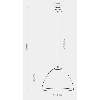 Lustr na lanku FARO 1xE27/60W/230V šedá