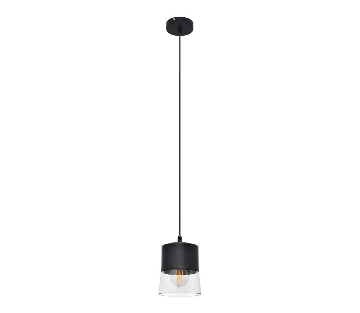 Helam Lustr na lanku FERGIE 1xE27/60W/230V černá HE1158