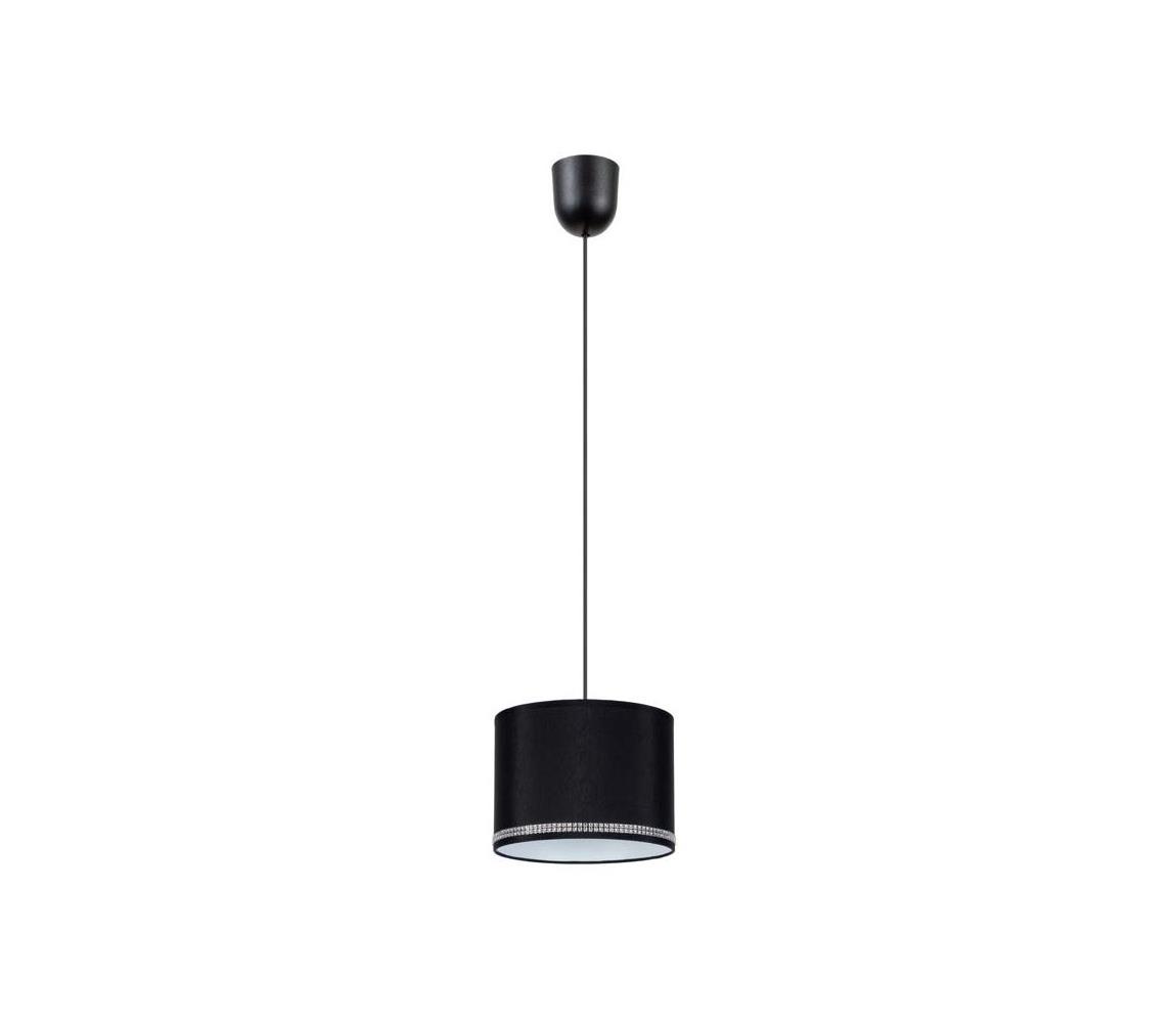 Belis Lustr na lanku FIELD 1xE27/60W/230V pr. 20 cm černá BE0475