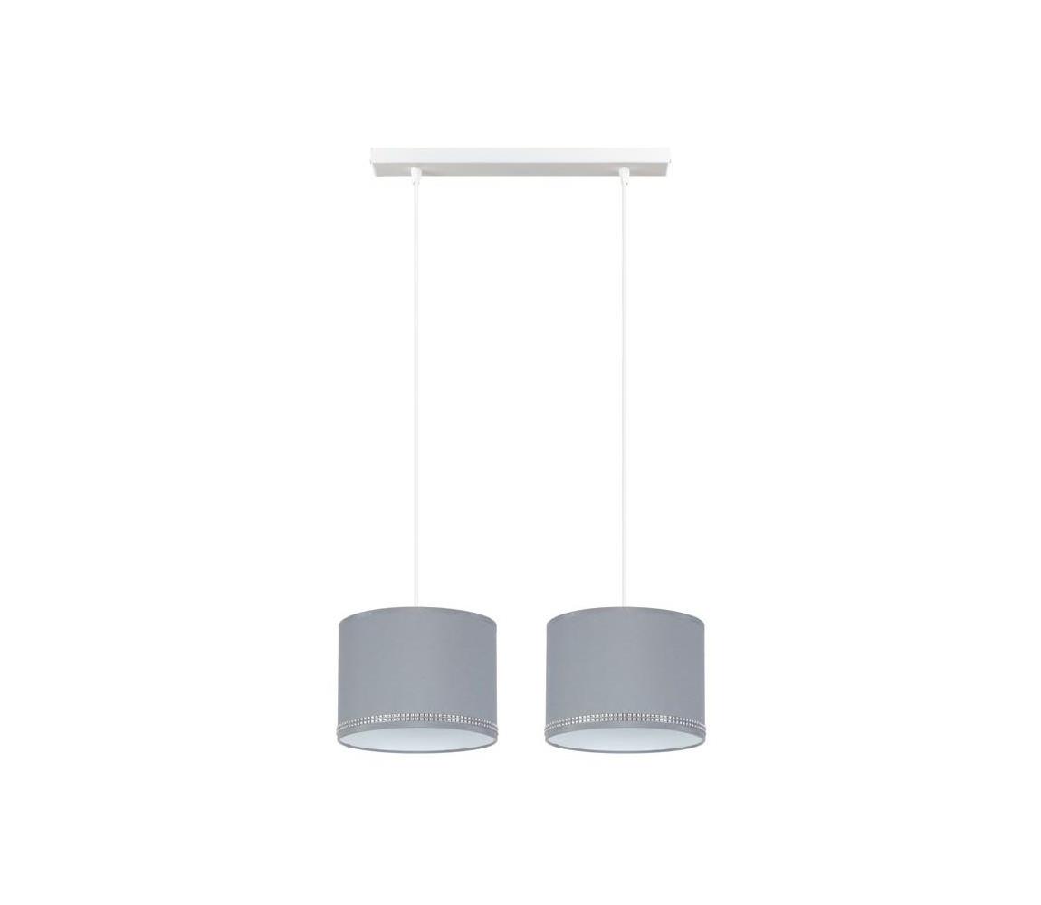 Belis Lustr na lanku FIELD 2xE27/60W/230V šedá BE0488