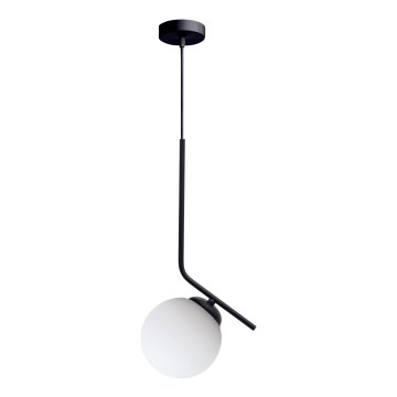 Lustr na lanku FIRA 1xE27/60W/230V černá