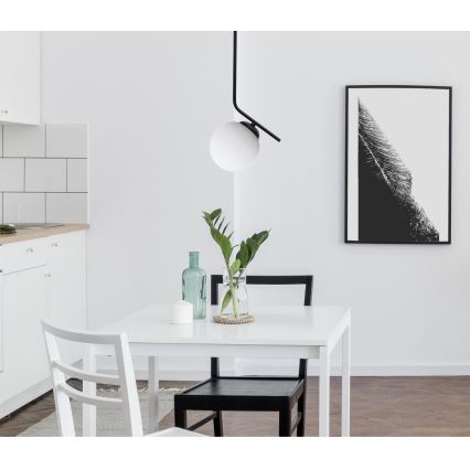 Lustr na lanku FIRA 1xE27/60W/230V černá