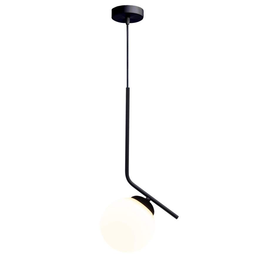 Lustr na lanku FIRA 1xE27/60W/230V černá