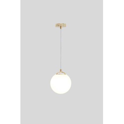 Lustr na lanku FIRA 1xE27/60W/230V zlatá