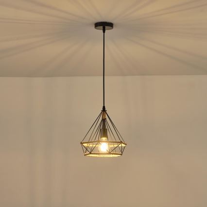 Lustr na lanku FLARE 1xE27/15W/230V pr. 25 cm béžová