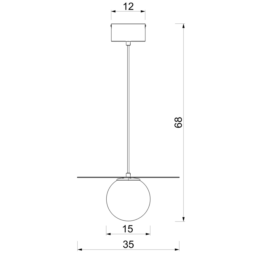 Lustr na lanku FLAT 1xE27/15W/230V bílá