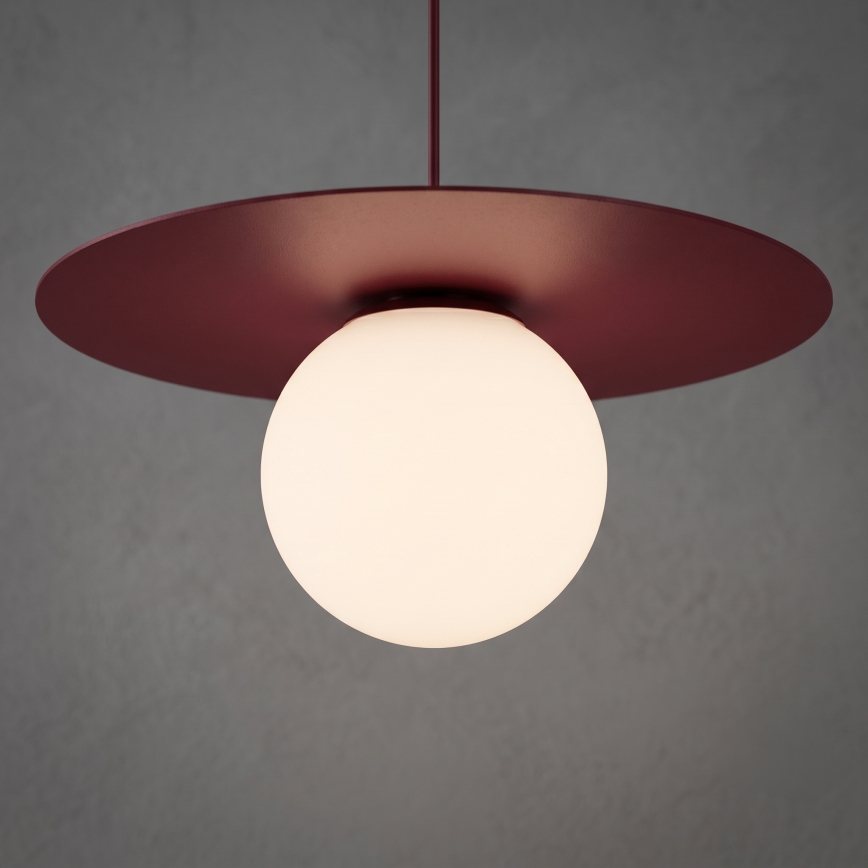 Lustr na lanku FLAT 1xE27/15W/230V burgundy