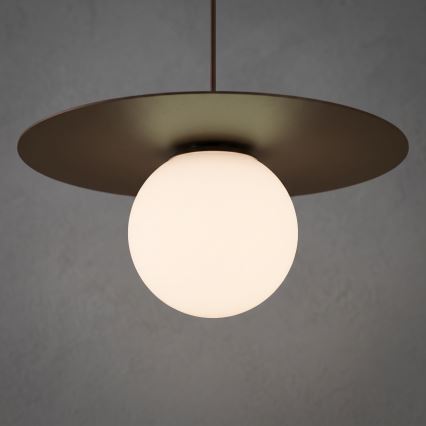Lustr na lanku FLAT 1xE27/15W/230V hnědá