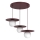 Lustr na lanku FLAT 3xE27/15W/230V burgundy