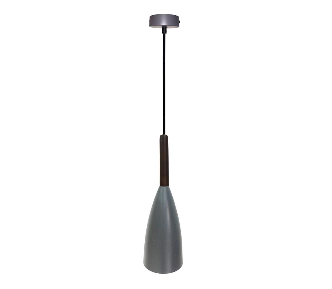 Candellux Lustr na lanku FLEN 1xE27/40W/230V pr. 12 cm šedá/černá CA0732