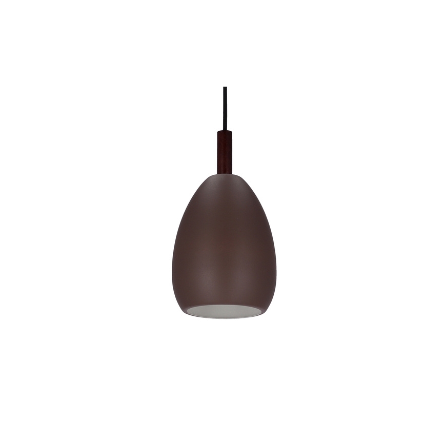 Lustr na lanku FLEN 1xE27/40W/230V pr. 16 cm hnědá