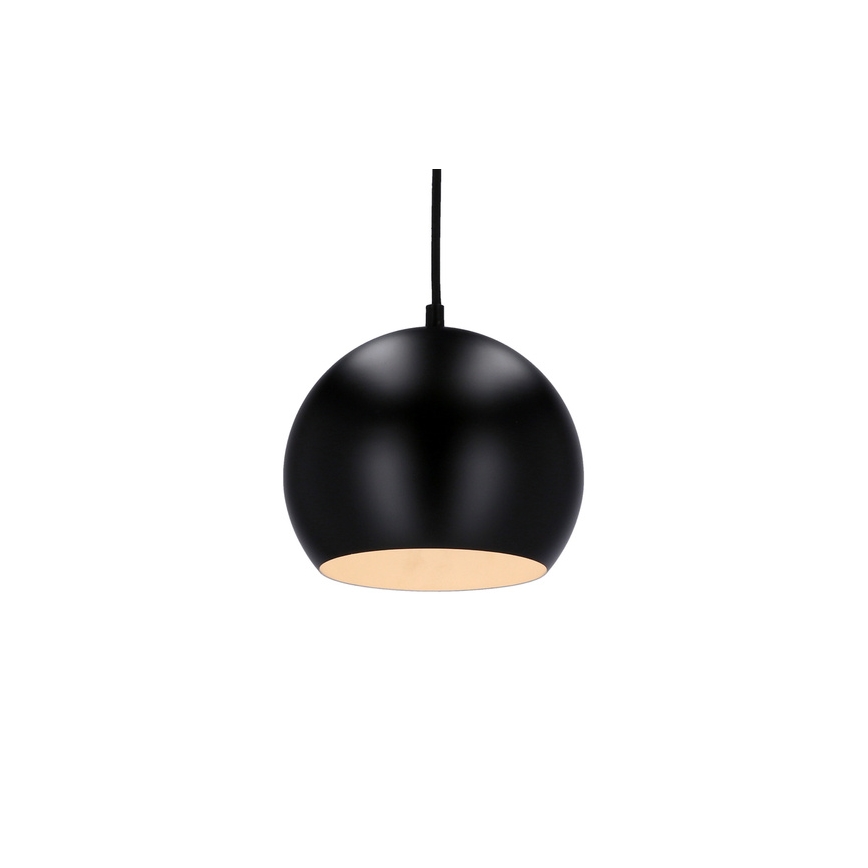 Lustr na lanku FLEN 1xE27/40W/230V pr. 20 cm černá