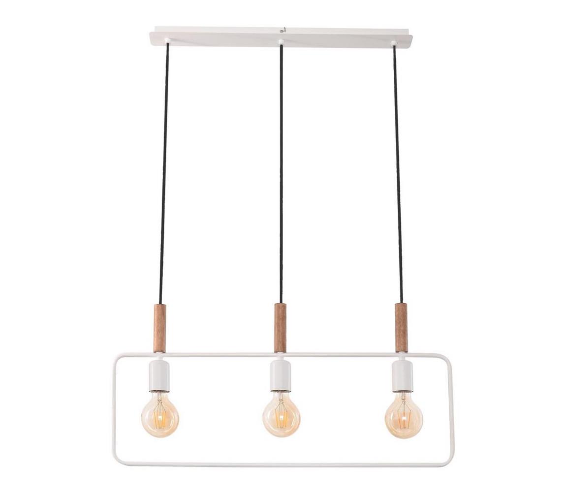Candellux Lustr na lanku FRAME 3xE27/60W/230V bílá CA0380