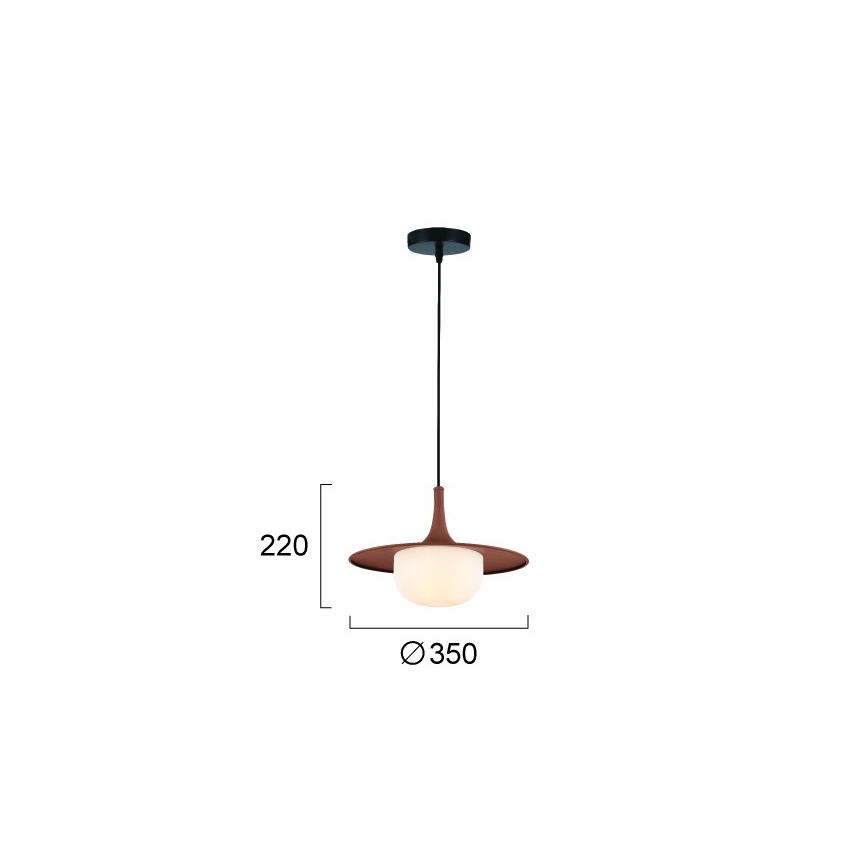 Lustr na lanku FRED 1xG9/10W/230V hnědá