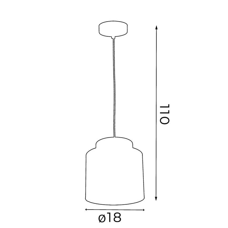 Lustr na lanku FRODI 1xE27/60W/230V černá