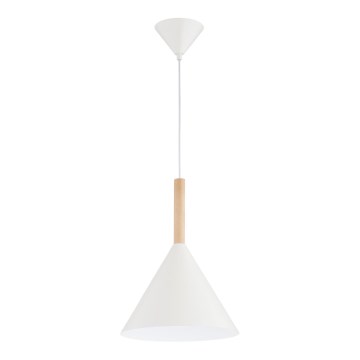 Lustr na lanku FUKS 1xE27/15W/230V krémová/béžová