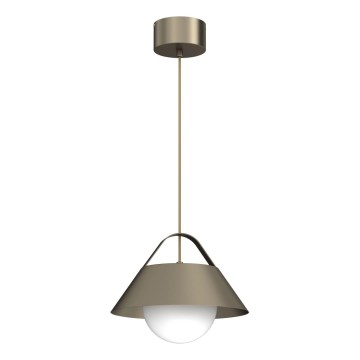 Lustr na lanku FUNDA 1xE27/15W/230V bronzová
