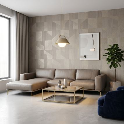 Lustr na lanku FUNDA 1xE27/15W/230V bronzová
