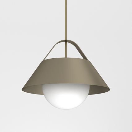 Lustr na lanku FUNDA 1xE27/15W/230V bronzová