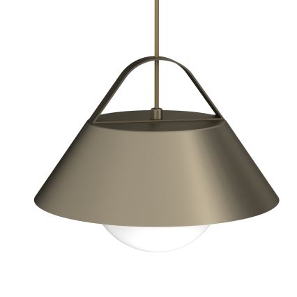 Lustr na lanku FUNDA 1xE27/15W/230V bronzová