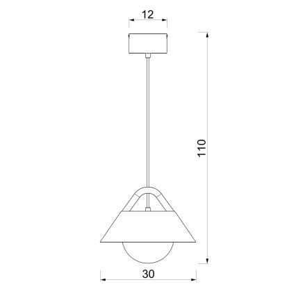 Lustr na lanku FUNDA 1xE27/15W/230V bronzová