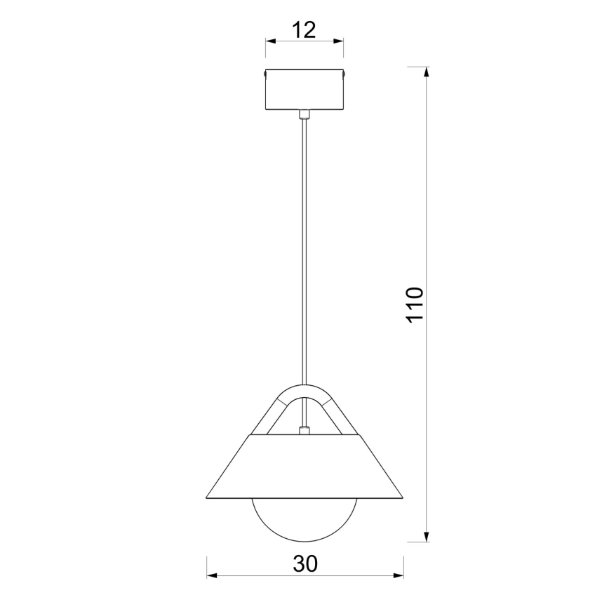 Lustr na lanku FUNDA 1xE27/15W/230V bronzová