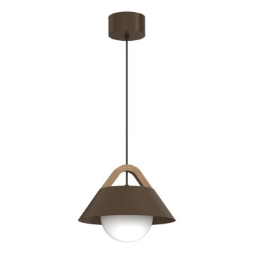 Lustr na lanku FUNDA 1xE27/15W/230V hnědá