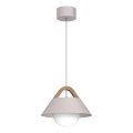 Lustr na lanku FUNDA 1xE27/15W/230V krémová