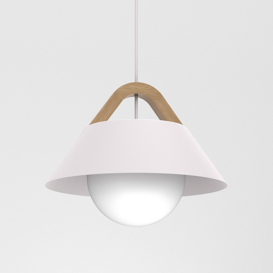 Lustr na lanku FUNDA 1xE27/15W/230V krémová