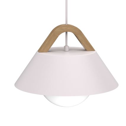Lustr na lanku FUNDA 1xE27/15W/230V krémová