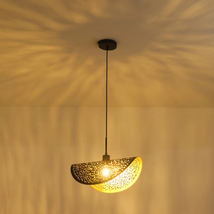 Lustr na lanku GALILEA 1xE27/15W/230V černá