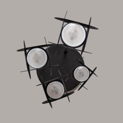 Lustr na lanku GAMBIT 4xGU10/10W/230V černá
