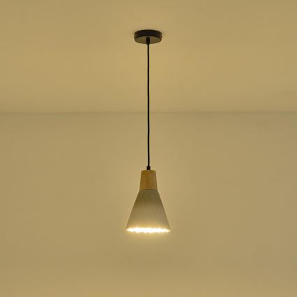Lustr na lanku GESSO 1xE27/15W/230V krémová