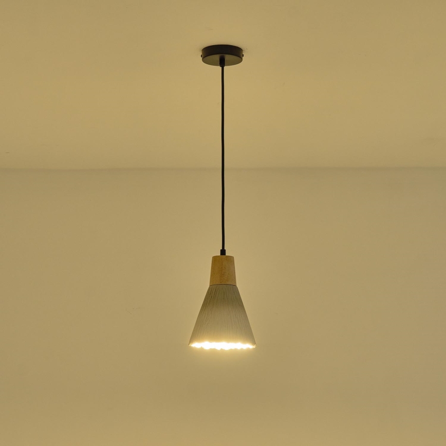 Lustr na lanku GESSO 1xE27/15W/230V krémová