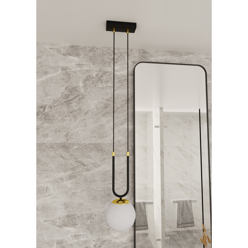 Lustr na lanku GLAM 1xE14/10W/230V černá