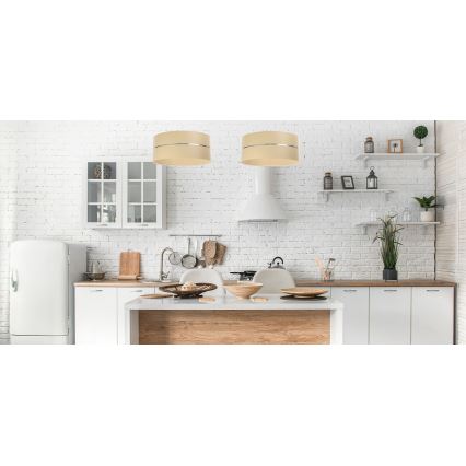 Lustr na lanku GLAM HOME 1xE27/60W/230V pr. 40 cm béžová