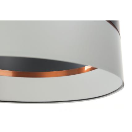 Lustr na lanku GLAM HOME 1xE27/60W/230V pr. 40 cm černá/šedá