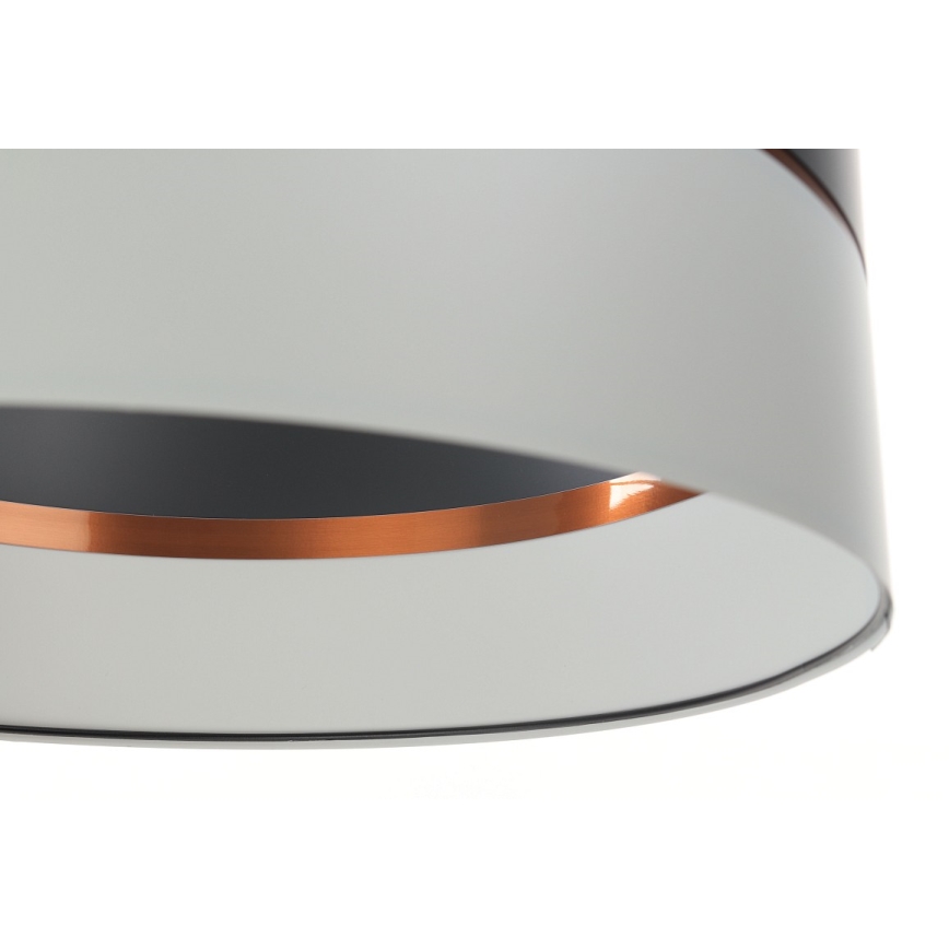 Lustr na lanku GLAM HOME 1xE27/60W/230V pr. 40 cm černá/šedá