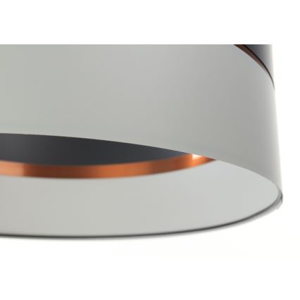 Lustr na lanku GLAM HOME 1xE27/60W/230V pr. 40 cm černá/šedá