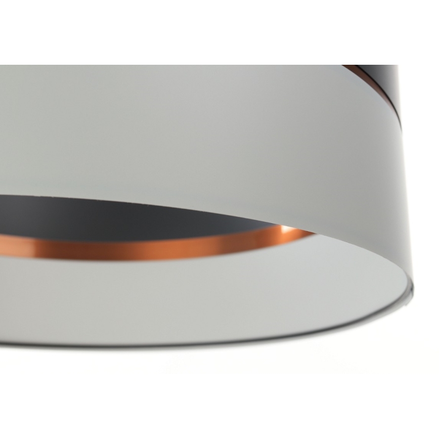 Lustr na lanku GLAM HOME 1xE27/60W/230V pr. 40 cm černá/šedá