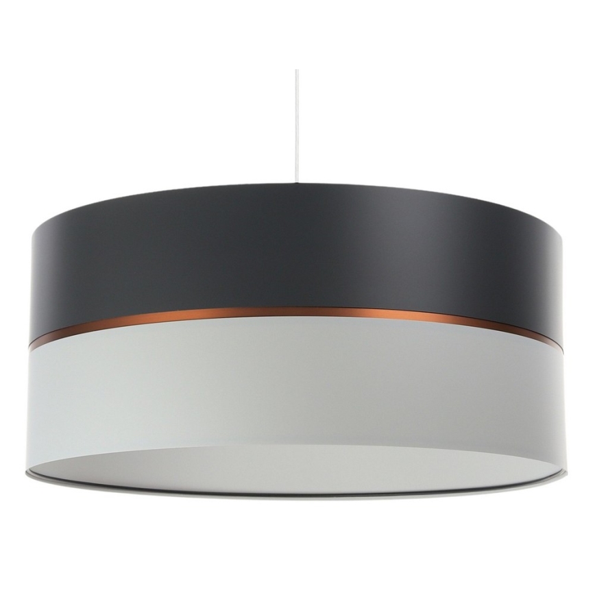 Lustr na lanku GLAM HOME 1xE27/60W/230V pr. 40 cm černá/šedá