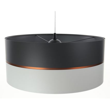 Lustr na lanku GLAM HOME 1xE27/60W/230V pr. 40 cm černá/šedá